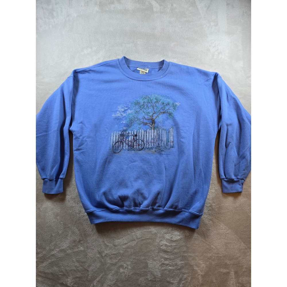 Vintage Sweatshirt Mens XL Northern Reflections Nature Bicycle Made USA *Read